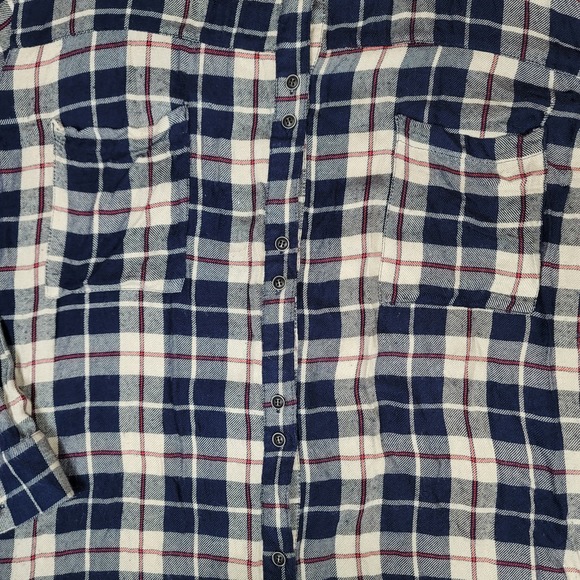 BKE Women's Plaid Button Front Shirt Sz L - Picture 5 of 11